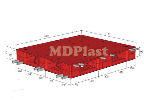 Plastic Pallet MDP 1311-6R Indonesia