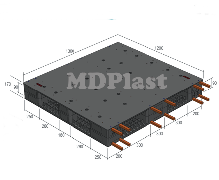 Plastic Pallet MDP 1312-RR Indonesia
