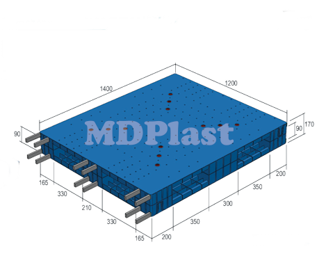 Plastic Pallet MDP 1412-RRP Indonesia