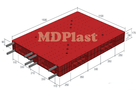 Plastic Pallet MDP 1511-RRP Indonesia