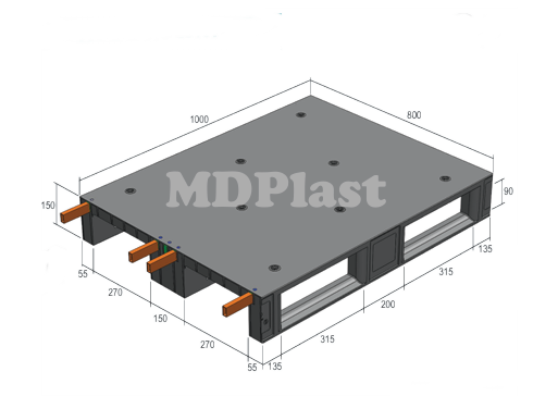 Plastic Pallet MDP 1008-3RP Indonesia