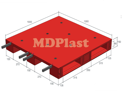 Plastic Pallet MDP 1010-3RP Indonesia