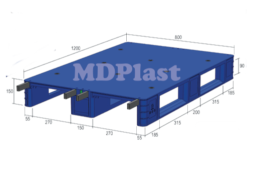 Plastic Pallet MDP 1208-3R Indonesia