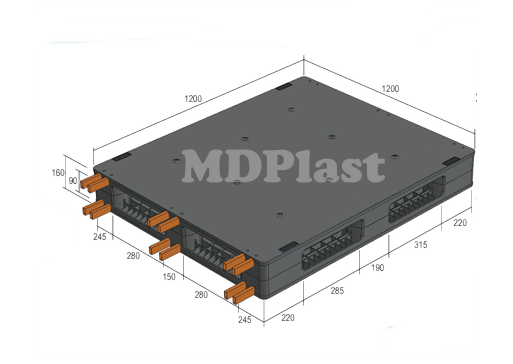 Plastic Pallet MDP 1212-RR Indonesia