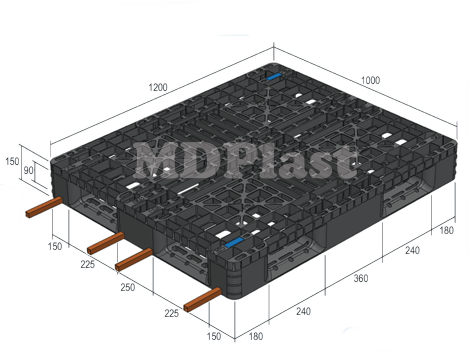 Plastic Pallet MDP 1210-6RP Indonesia