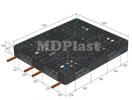 Plastic Pallet MDP 1310-6RP Indonesia